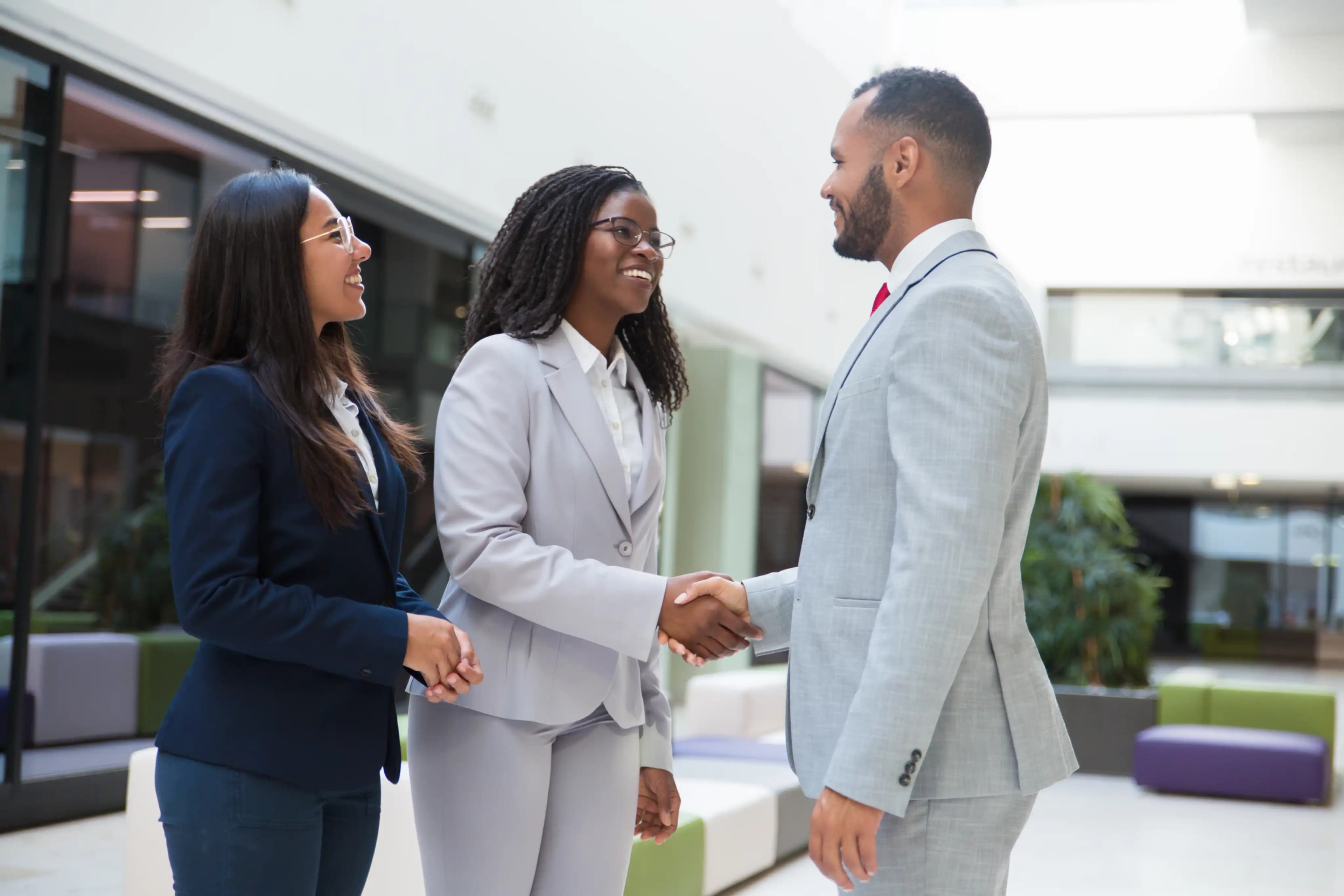 Verified Agents shaking hands